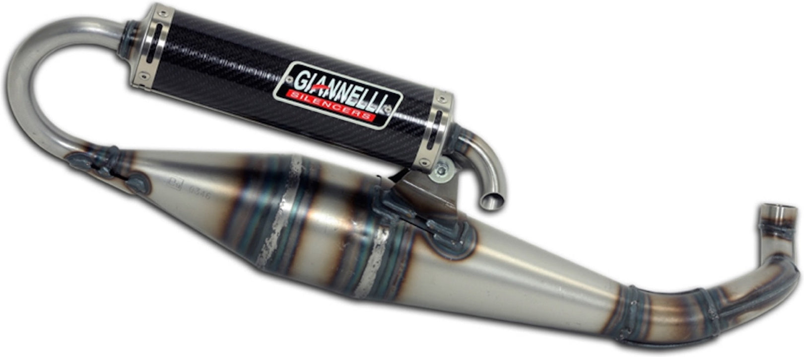 Complete Exhaust System Without Catalytic Converter And Without Sound Certification Shot V4 - Giannelli Compatible With Aprilia Sr 50 Street (2008-2009)