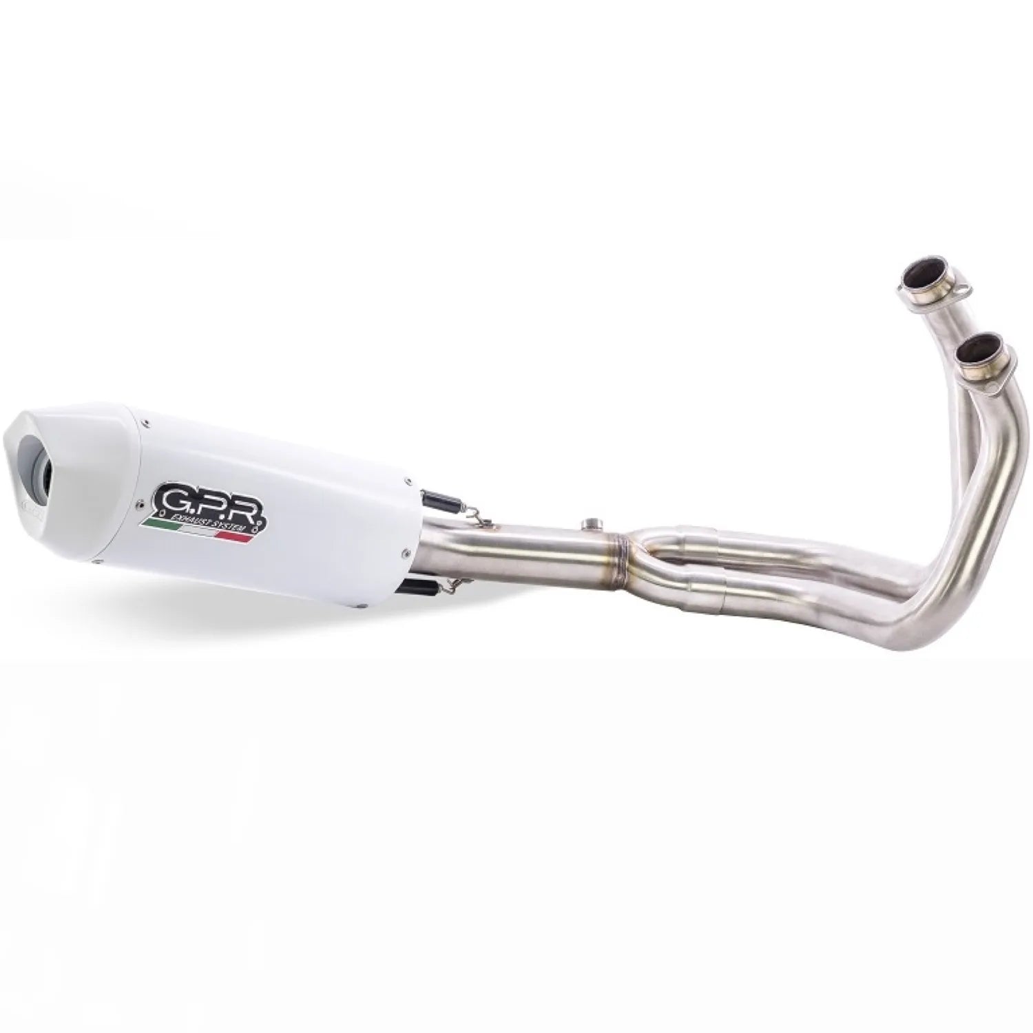 Sistema De Escape Completo Con Catalizador Y Homologación Acústica Albus Evo4 Aluminio Blanco - Gpr Compatible Con Ktm 1290 Super Adventure R - S (2021-2024)
