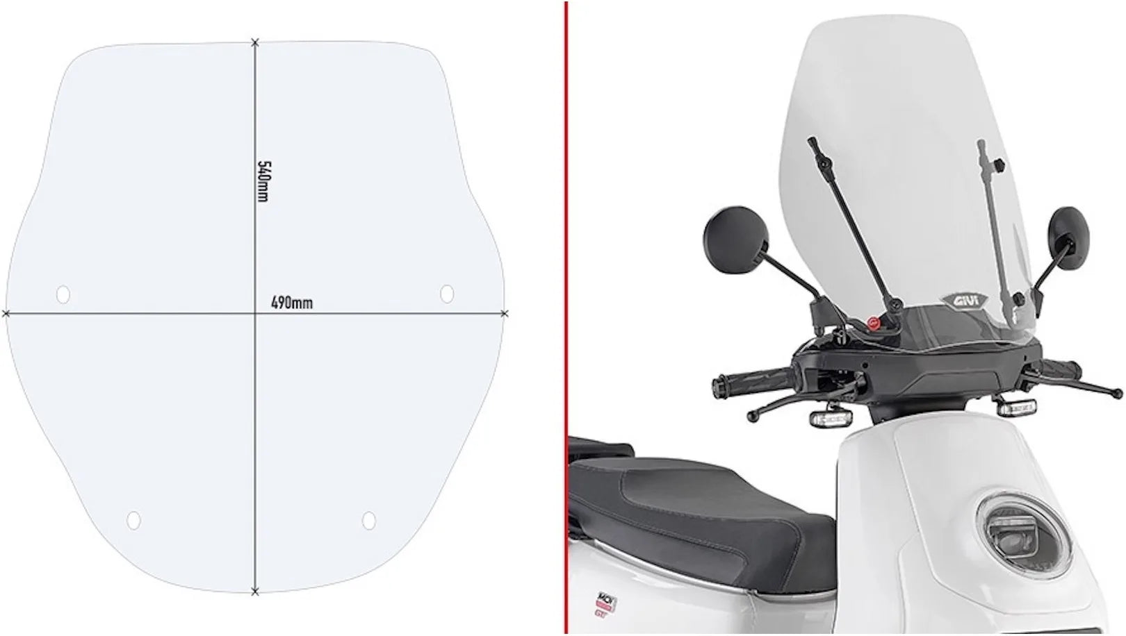 Parabrisas Incolore - Givi Compatible Con Super Soco Cux (2021-2024)