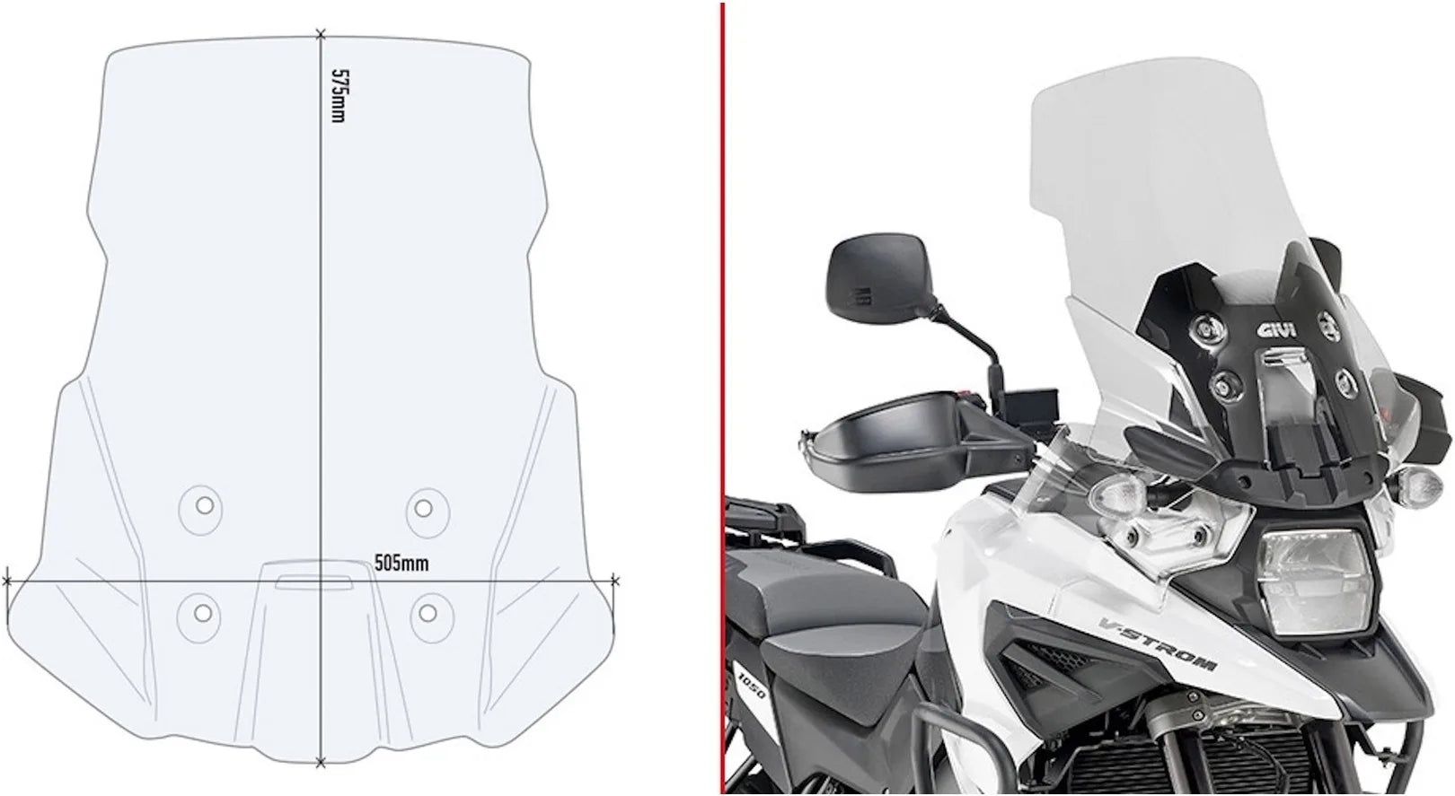 Cúpula Incolore - Givi Compatible Con Suzuki V-Strom 1050 De (2023)