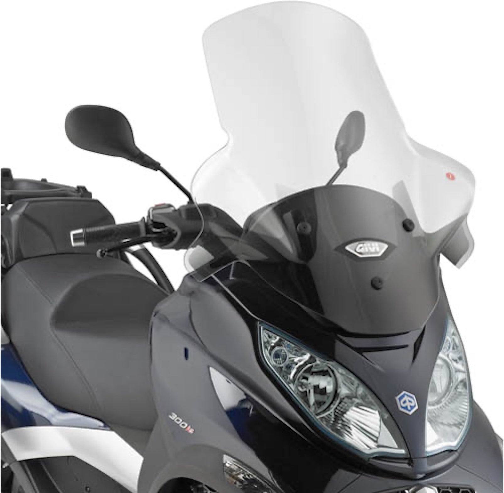 Transparent Wind-Screen - Givi Compatible With Piaggio Mp3 300 Sport (2012-2014)