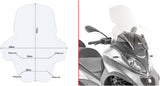 Parabrisas Incolore - Givi Compatible Con Piaggio Mp3 500 Sport (2018-2021)