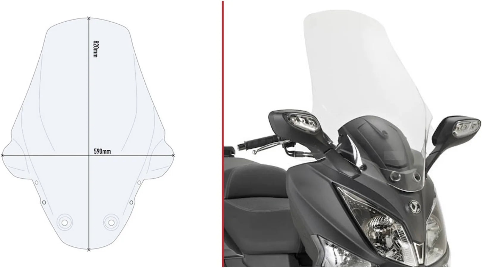 Parabrisas Incolore - Givi Compatible Con Sym Joymax 300 I (2012-2019)