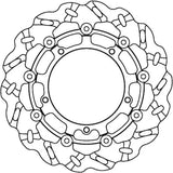 Front Floating Grooved Wave Brake Disc - Galfer Compatible With Yamaha Fz-6 Fazer (2004-2006)