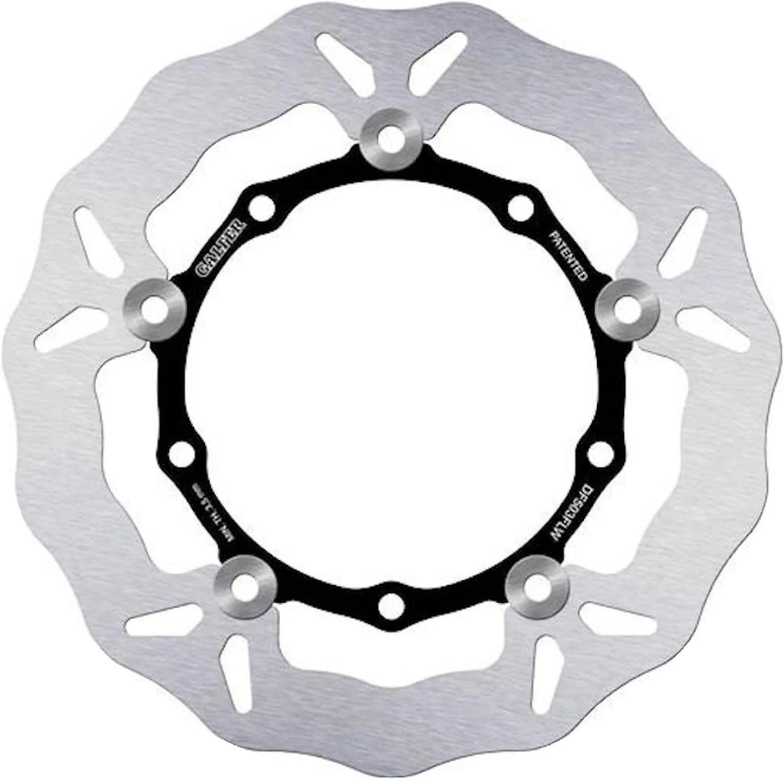 Front Floating Wave Brake Disc - Galfer Compatible With Yamaha Xp 500 T-Max Black Max (2006-2007)