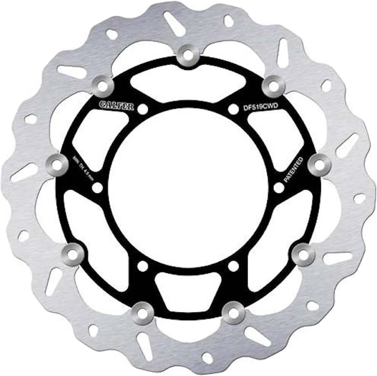 Front Floating Wave Brake Disc - Galfer Compatible With Yamaha Mt-01 1650 (2007)