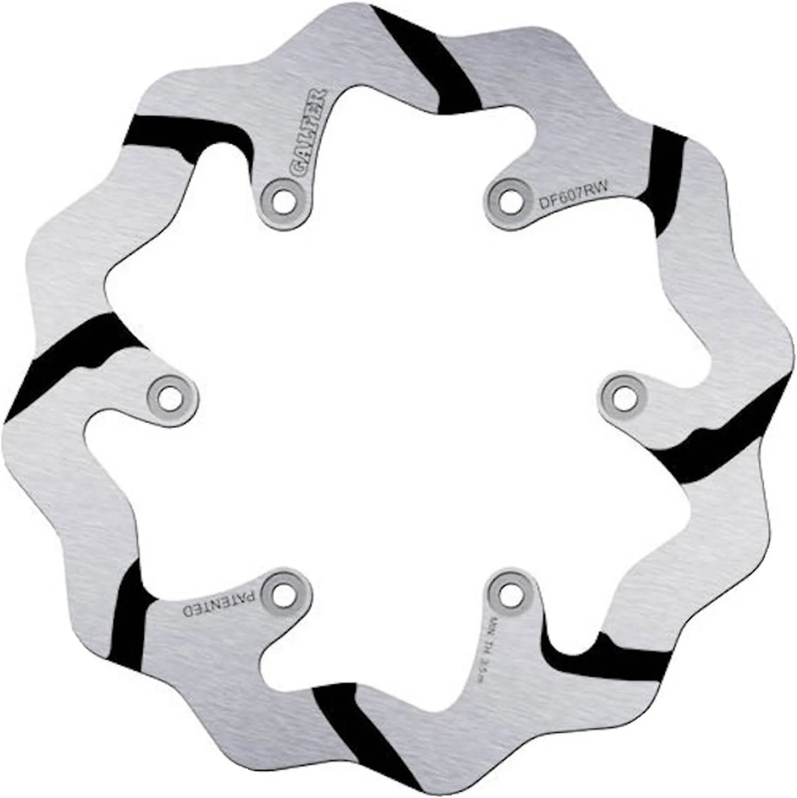 Rear Fixed Grooved Wave Brake Disc - Galfer Compatible With Ktm 125 Mx (1988)