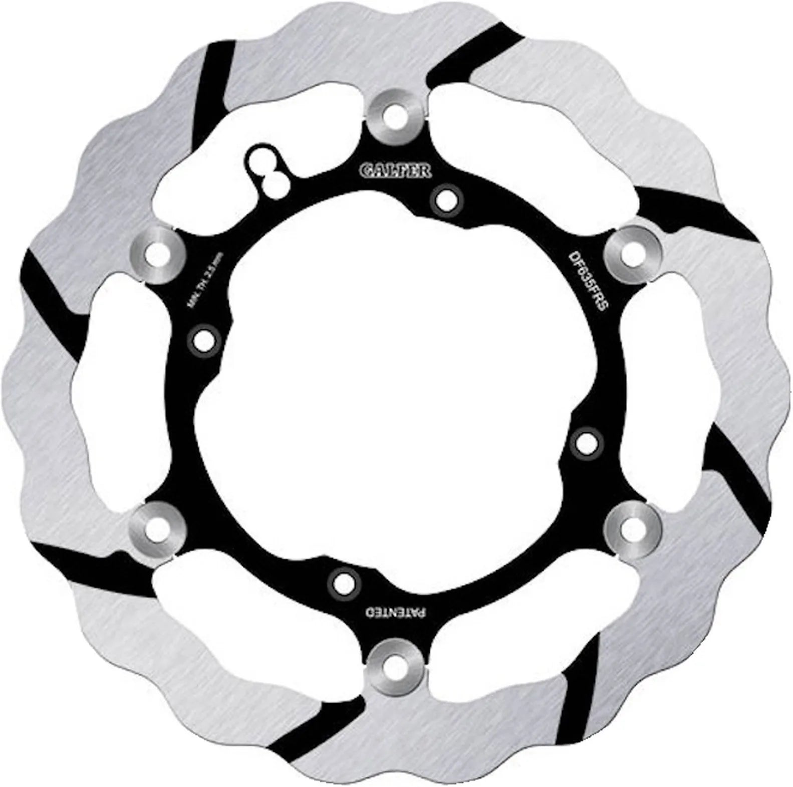 Front Floating Oversized Grooved Wave Brake Disc - Galfer Compatible With Swm Rs 300 R (2016)