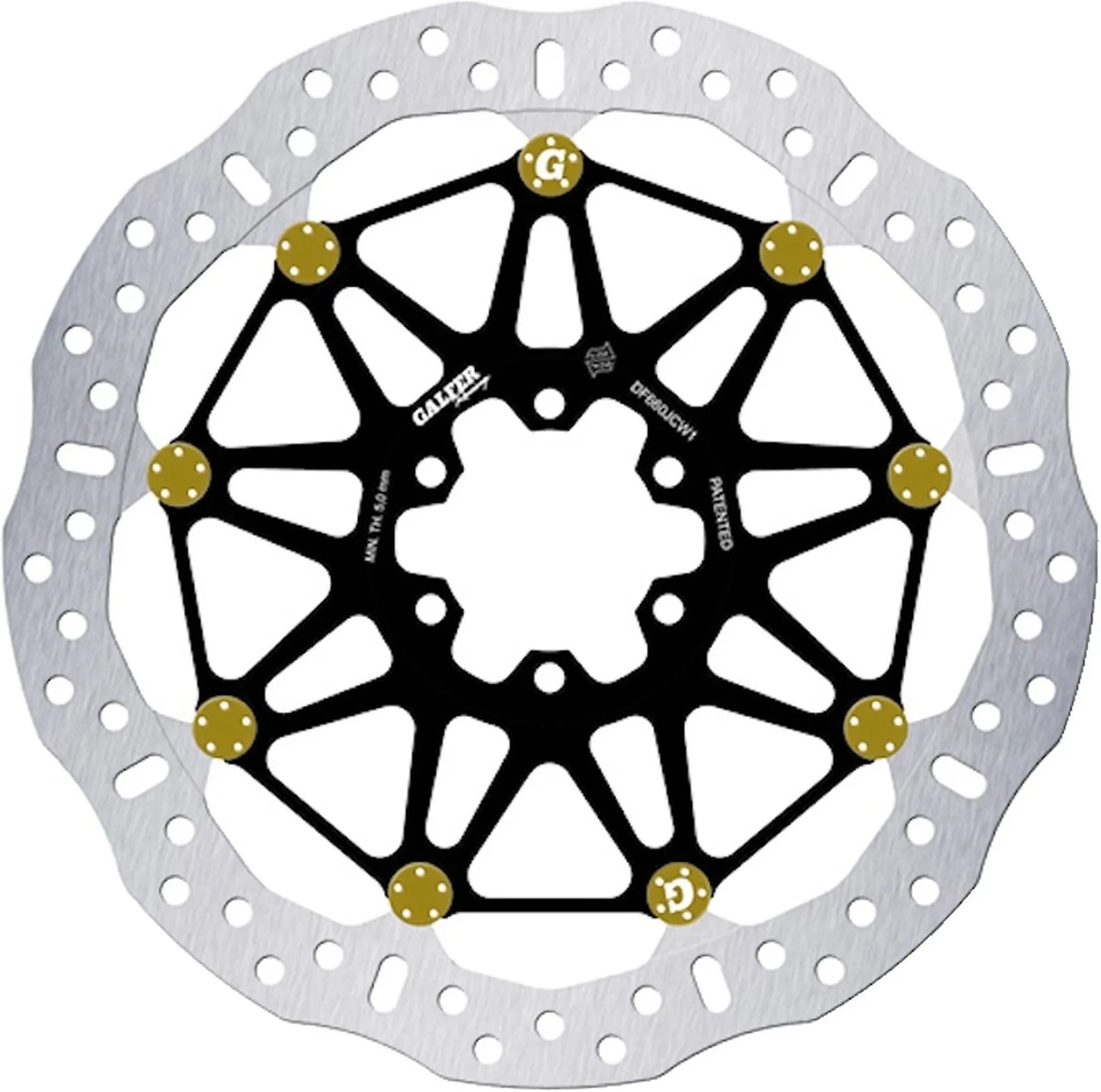 Front Floatech Racing Wave Brake Disc - Galfer Compatible With Laverda Ghost 650 (1996-1997)