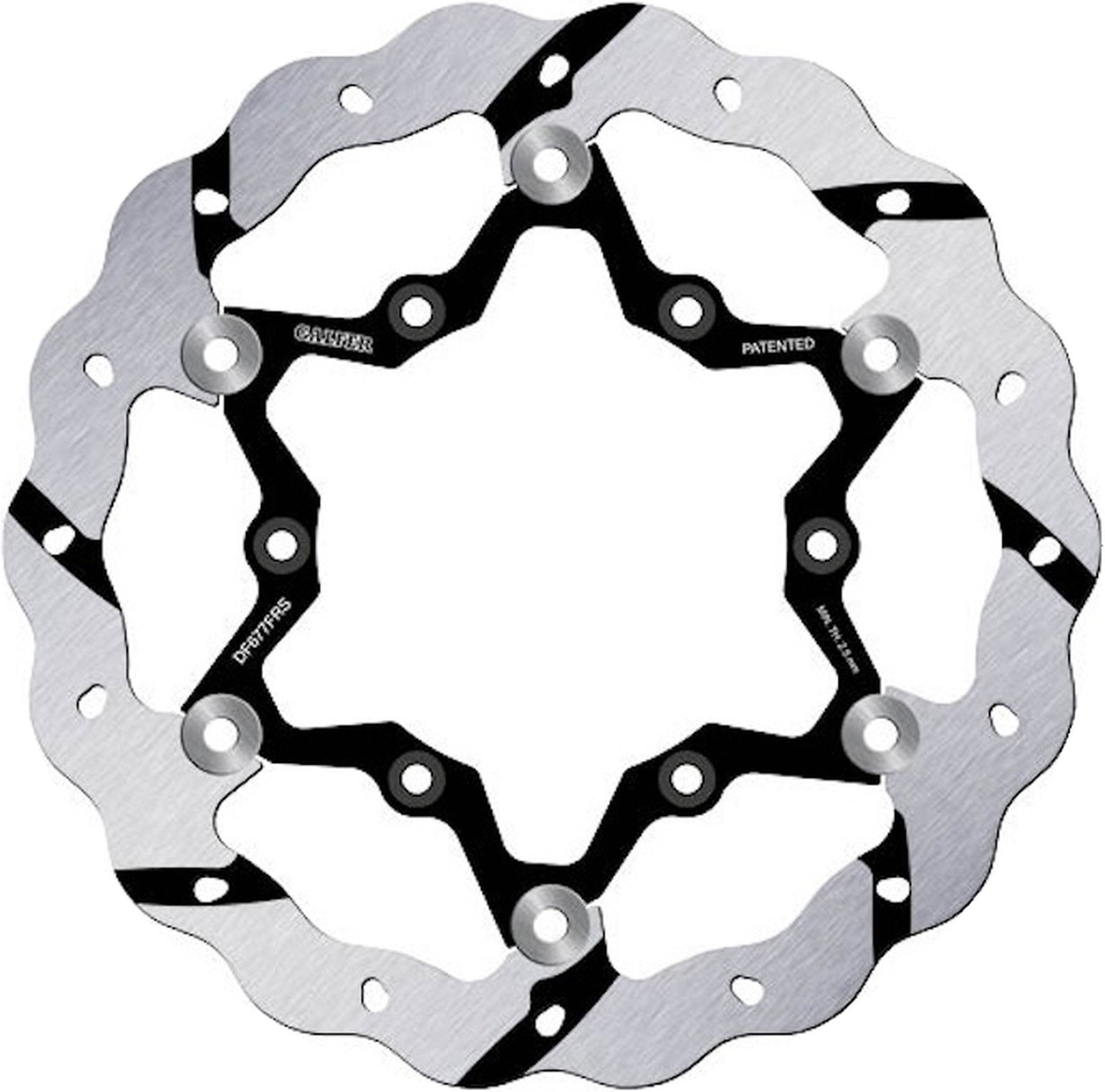Front Floating Oversized Grooved Wave Brake Disc - Galfer Compatible With Ajp Pr 4 200 Sm - Pro (2010)