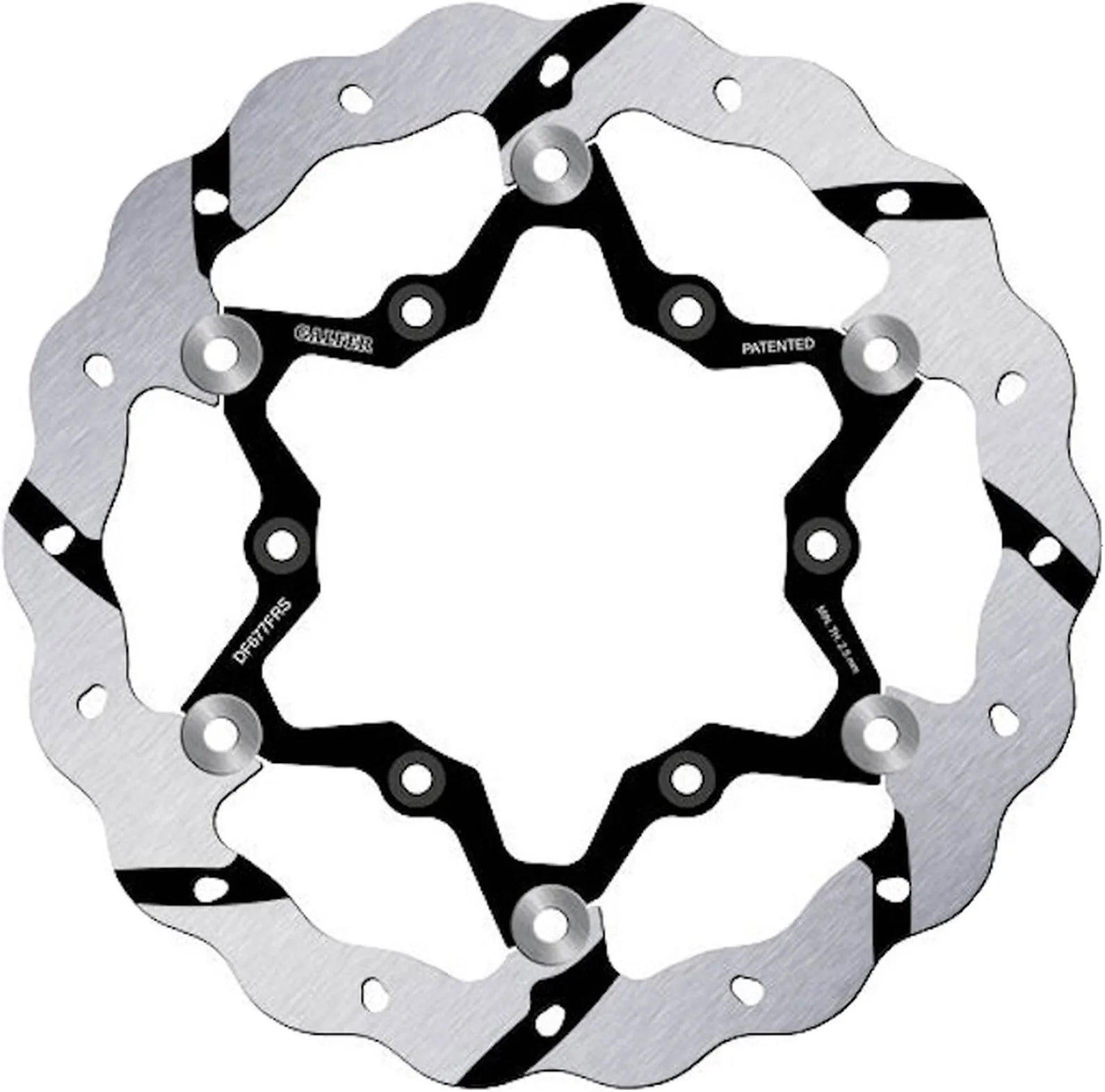 Front Floating Oversized Grooved Wave Brake Disc - Galfer Compatible With Rieju Mr 300 Pro (2020)