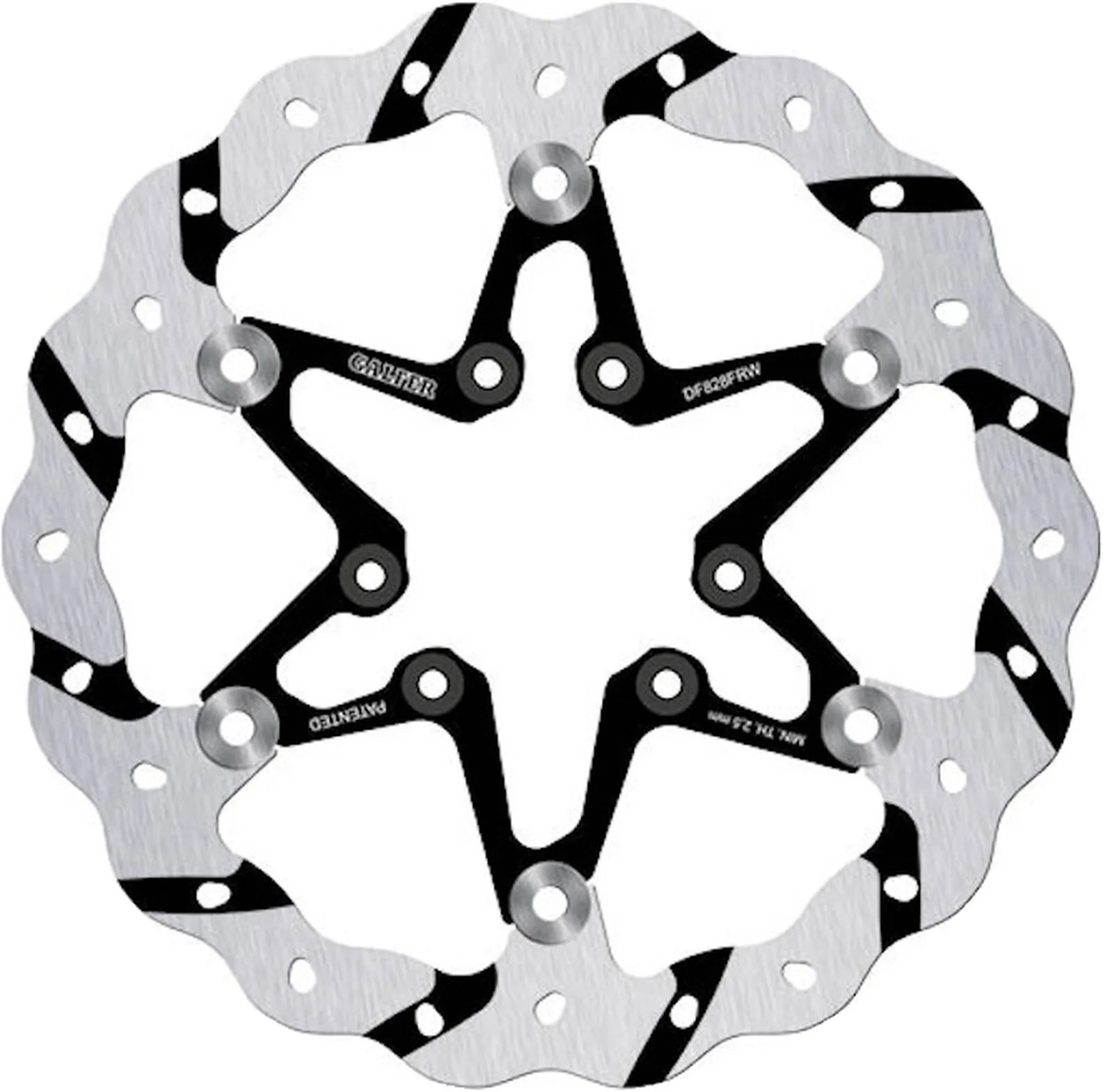 Front Floating Grooved Wave Brake Disc - Galfer Compatible With Tm 125 Cross