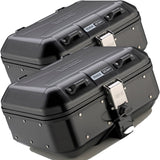 Monokey Trekker Dolomiti Black Aluminium Side Cases - 60 Lt Trekker Dolomiti Aluminium - Givi Compatible With Moto Guzzi V7 850 Stone (2021-2024)