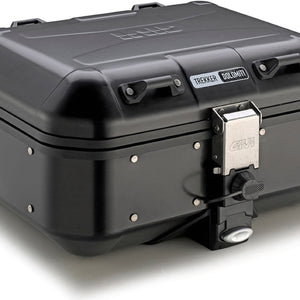Monokey Trekker Dolomiti Black Aluminium Top Case - 30 Lt Trekker Dolomiti Aluminium - Givi Compatible With Kawasaki Z 1000 Sx (2017-2019)