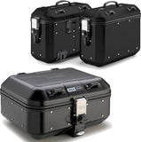 Baúl + Maletas Laterales Trekker Dolomiti Aluminio Negro 102 Lt Trekker Dolomiti Aluminio - Givi Compatible Con Honda Cb 500 X (2013-2016)