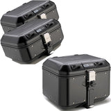 Baúl + Maletas Laterales Trekker Dolomiti Aluminio Negro 106 Lt Trekker Dolomiti Aluminio - Givi Compatible Con Honda Cb 500 X (2019-2023)