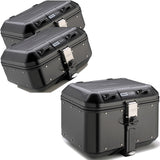 Trekker Dolomiti Aluminium Black Top Case + Side Cases - 106 Lt Trekker Dolomiti Aluminium - Givi Compatible With Triumph Bonneville T100 (2017-2022)