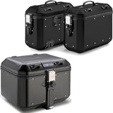 Baúl + Maletas Laterales Trekker Dolomiti Aluminio Negro 118 Lt Trekker Dolomiti Aluminio - Givi Compatible Con Honda Nc 750 S (2016-2020)