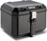 Monokey Trekker Dolomiti Black Aluminium Top Case - 46 Lt Trekker Dolomiti Aluminium - Givi Compatible With Suzuki Gsx 1300 R Hayabusa (2008-2016)