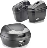 Baúl + Maletas Laterales Vision Negro Tech 78 Lt Vision Plastico - Givi Compatible Con Honda Nc 750 S - Dct (2014-2015)