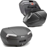 Baúl + Maletas Laterales Riviera Carbon Look Tech 120 Lt Riviera Plastico - Givi Compatible Con Honda Cbf 500 (2004-2012)