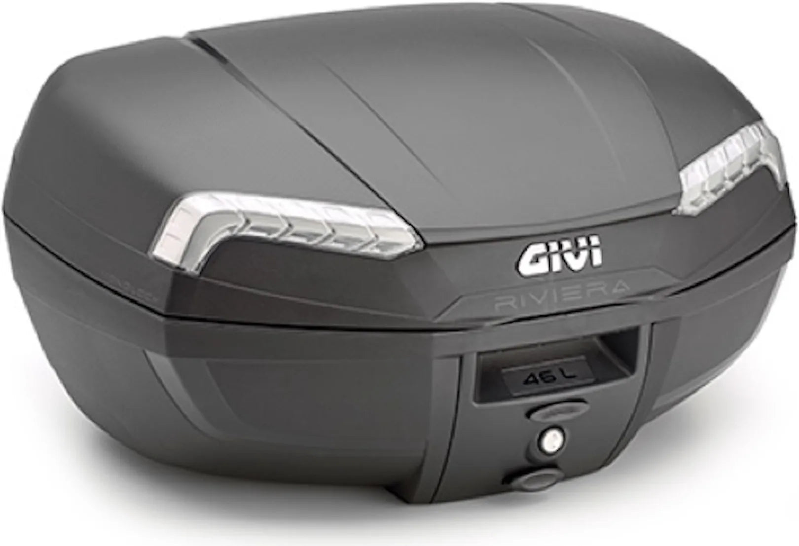 Baúl Monolock Riviera Negro Tech 46 Lt Riviera Plastico - Givi Compatible Con Ktm 890 Smt (2023-2024)