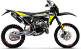 Tubo De Escape Con Homologación Acústica Sonic Aluminio Negro - Giannelli Compatible Con Fantic Motor Xe 50 Enduro (2021)