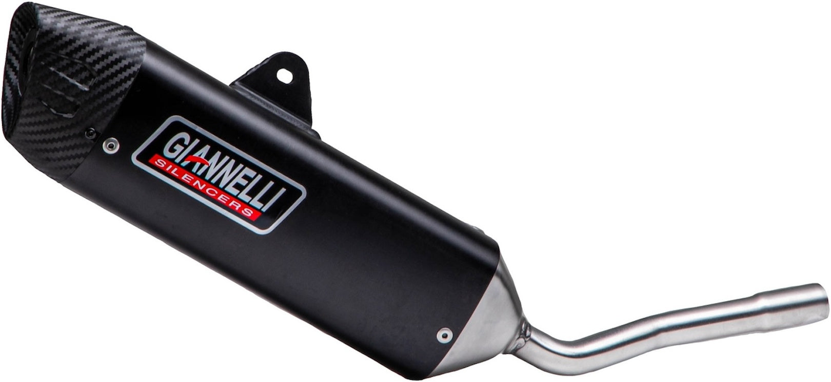 Exhaust Tip With Noise Certification Sonic Aluminium Black - Giannelli Compatible With Vent Moto Baja 50 (2021)