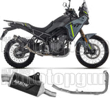Sistema De Escape Completo Sin Catalizador Y Con Homologación Acústica Indy-Race Evo Aluminio Negro Fondo Acero - Arrow Special Parts Compatible Con Cfmoto 450 Mt (2025-2026)