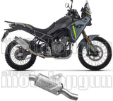 Tubo De Escape Con Homologación Acústica Indy-Race Evo Titanio Fondo Acero - Arrow Special Parts Compatible Con Cfmoto 450 Mt (2025-2026)