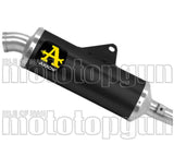 Tubo De Escape Con Homologación Acústica Indy-Race Aluminio Negro Fondo Titanio - Arrow Special Parts Compatible Con Kove Moto Rally 450 (2025)