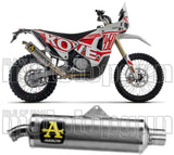Tubo De Escape Con Homologación Acústica Indy-Race Titanio - Arrow Special Parts Compatible Con Kove Moto Rally 450 (2023-2024)