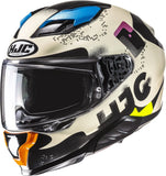 Casco Integral Para Moto Hjc F71 Advanced Fiberglass Mc28 Faco Talla 11 Xxl