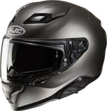 Casco Integral Para Moto Hjc F71 Advanced Fiberglass Titanio Mate Satinado Talla 09 L