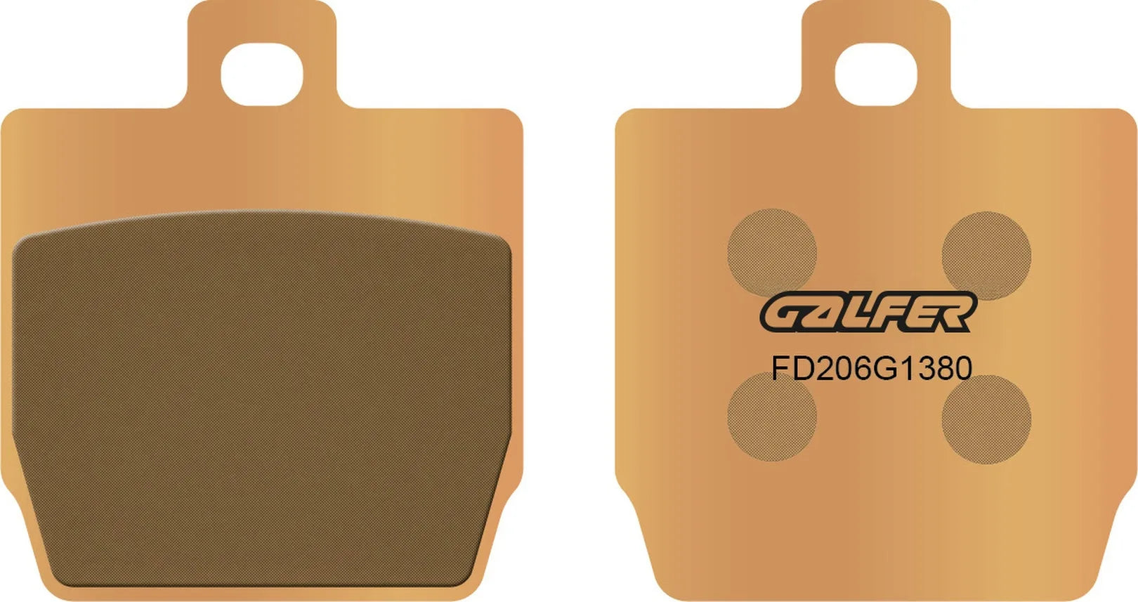 Rear Sintered Scooter Brake Pads - Galfer Compatible With Yamaha Aerox 50 (1997)