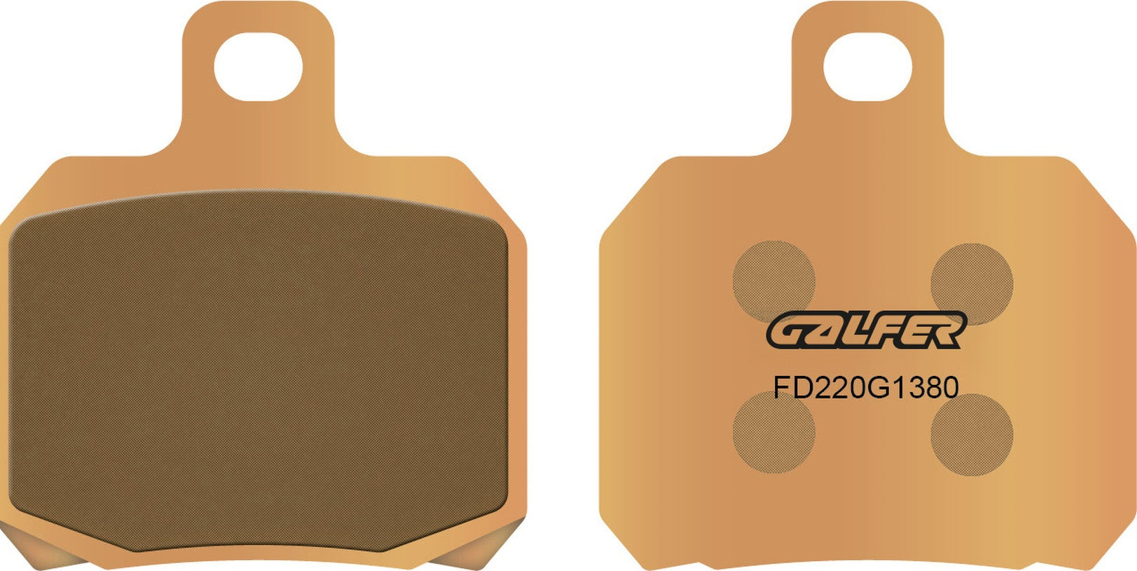 Rear Sintered Scooter Brake Pads - Galfer Compatible With Adiva Ad 400 (2009)