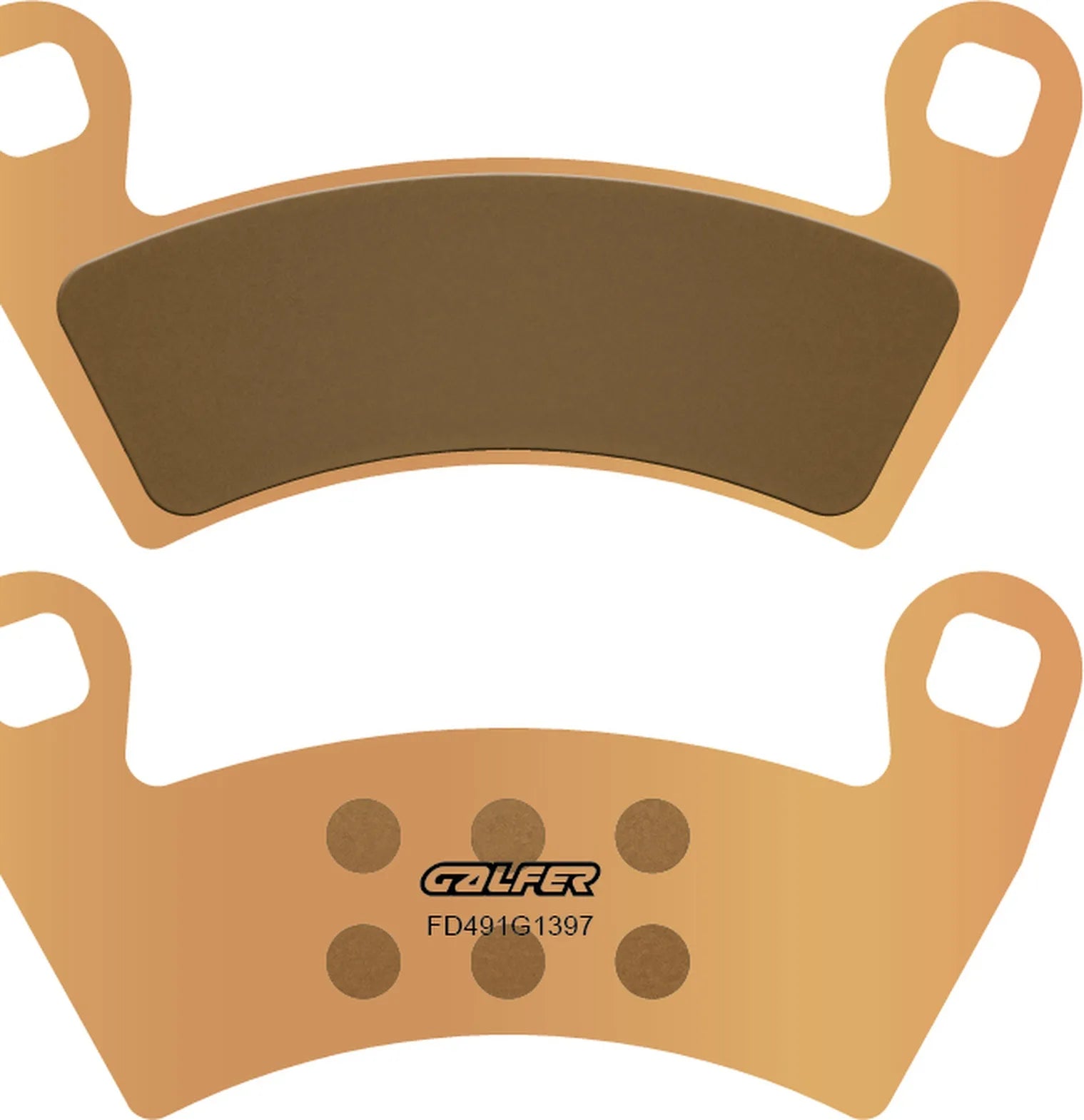 Rear Sintered Quads Brake Pads - Galfer Compatible With Polaris Rzr Rzr Xp Turbo 925 (2016)