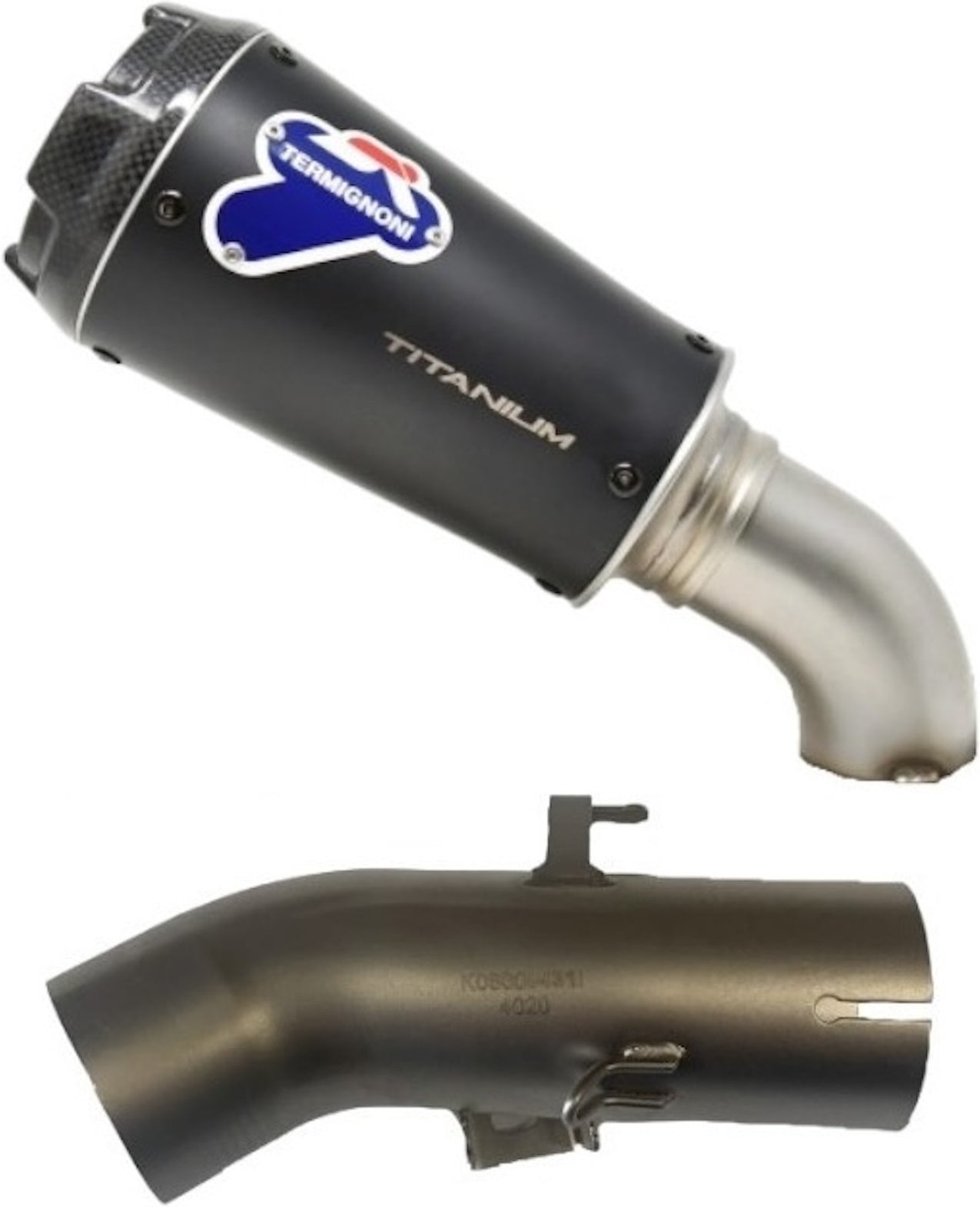 Complete Exhaust System Without Sound Certification Gp2R Titanium Black Carbon Cap - Termignoni Compatible With Bmw S 1000 Rr (2019-2021)