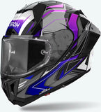 Casco Integral Para Moto Airoh Gp800 - Gp8Mu18 Hpc Carbon Azul Gloss Must Talla Xl