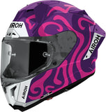 Casco Integral Para Moto Airoh Gp800 - Gp8Sw54 Hpc Carbon Violeta Gloss Swain Talla M