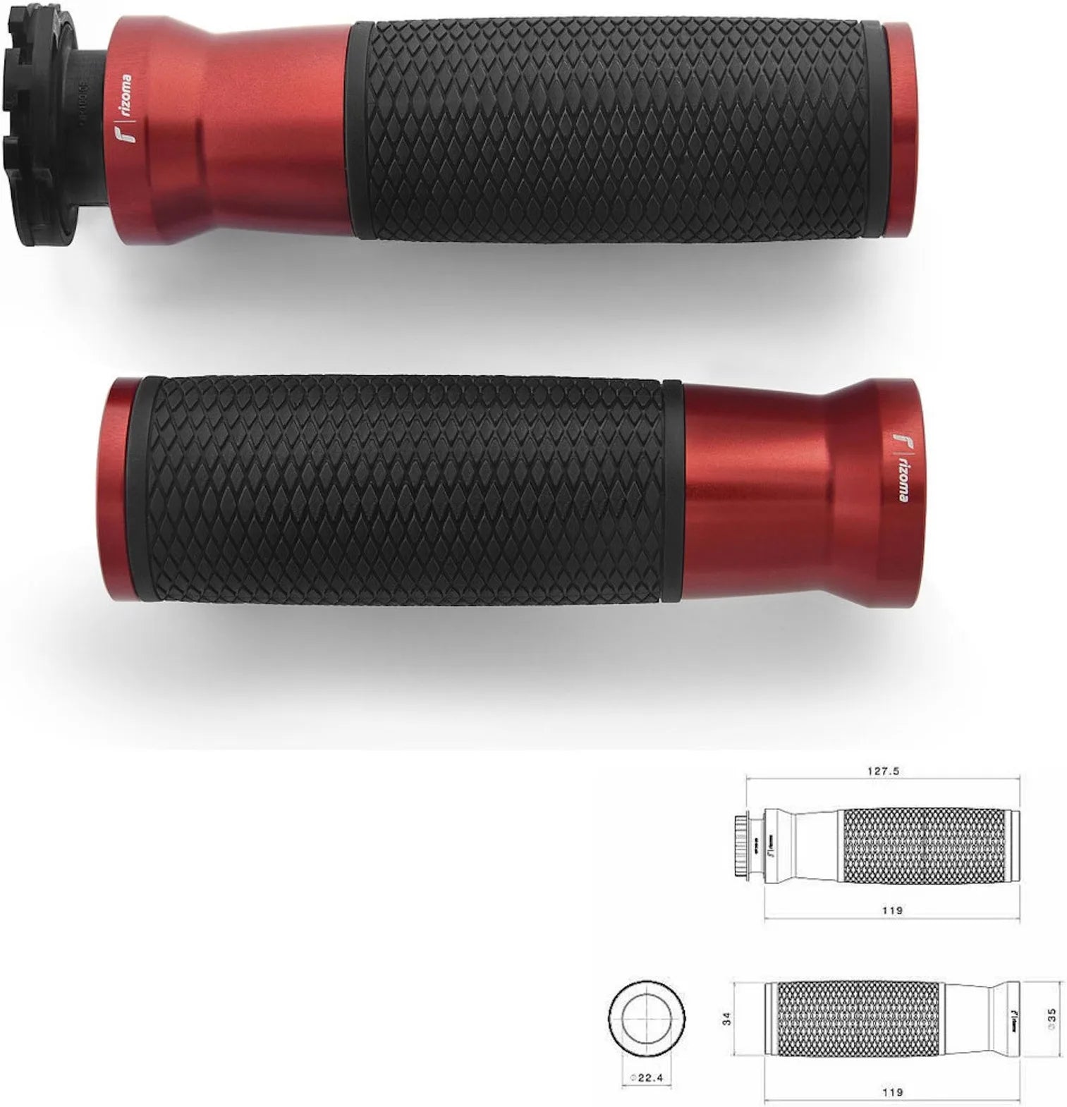 Perillas Ø22 Urlo - Rizoma Compatible Con Ktm 1290 Super Adventure S (2017-2019)