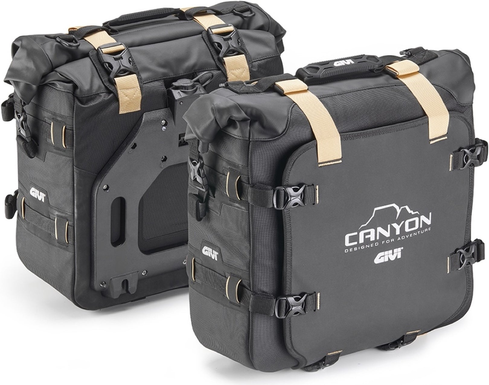 Alforjas Laterales Monokey Canyon Negro 50 Lt Canyon Nylon - Givi Compatible Con Moto Guzzi V85 Tt (2024)