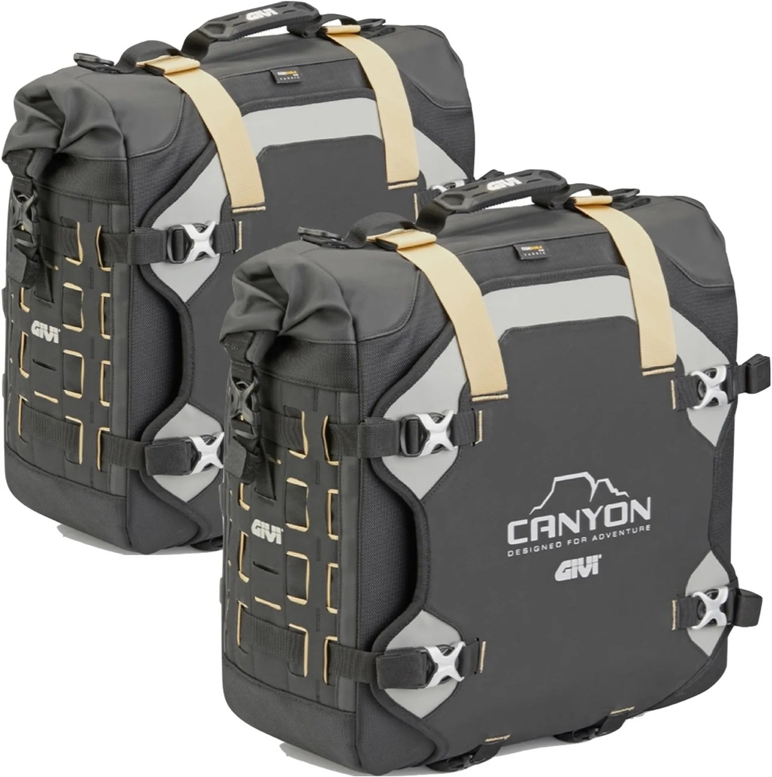 Alforjas Laterales Monokey Cam-Side Canyon Negro 60 Lt Canyon Nylon - Givi Compatible Con Suzuki Dl 1000 V-Strom (2017-2019)