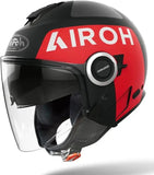 Casco Urban Para Moto Airoh Helyos - He611 Thermoplastic Hrt Negro Mate Color Talla L