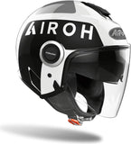 Casco Urban Para Moto Airoh Helyos - He614 Thermoplastic Hrt Blanco Gloss Color Talla Xs