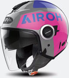 Casco Urban Para Moto Airoh Helyos - He654 Thermoplastic Hrt Rosa Metálico Color Talla M