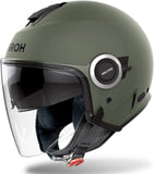 Casco Urban Para Moto Airoh Helyos - He670 Thermoplastic Hrt Verde Militar Mate Color Talla Xl