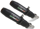 Tubo De Escape Con Homologación Acústica Deeptone Cafe Racer Acero Negro - Gpr Compatible Con Suzuki Gn 250 (1994-1998)