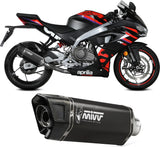 Complete Non-Catalytic Exhaust System With Sound Certification Sr-1 Steel Black - Mivv Compatible With Aprilia Rs 457 (2024-2026)