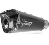 Complete Non-Catalytic Exhaust System With Sound Certification Delta Race Steel Black Carbon Fiber End Cap - Mivv Compatible With Aprilia Tuono 125 (2025-2026)